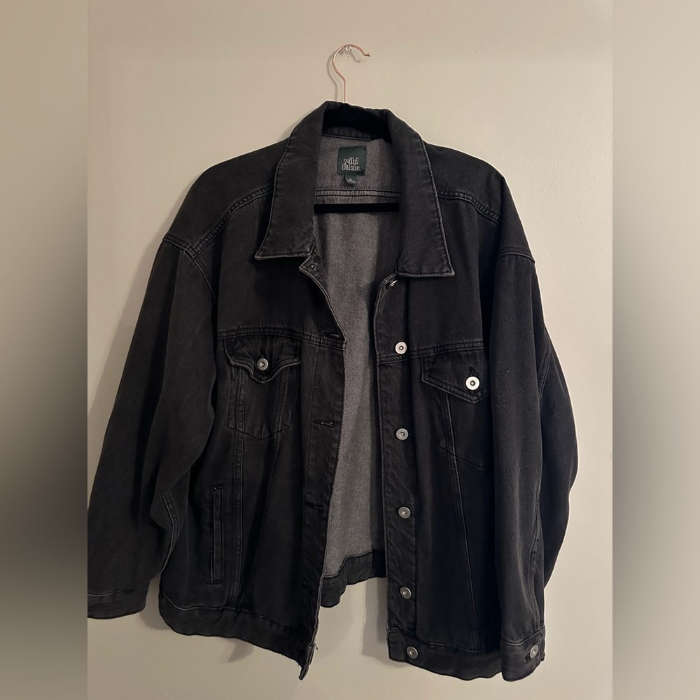 Oversized Black Denim Jacket